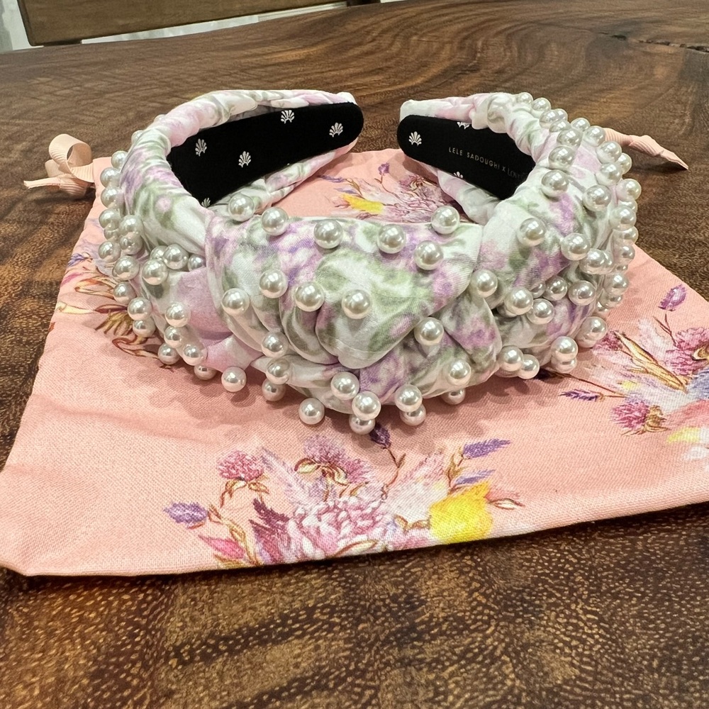 LoveShackFancy X Lele Sadoughi Pastel Clouds Knotted Headband